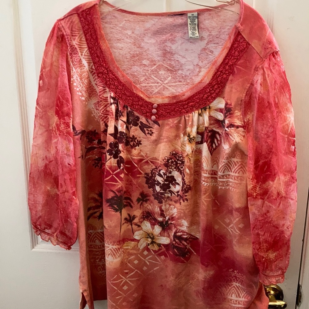 FINAL MARKDOWN Unique peasant style blouse 3x